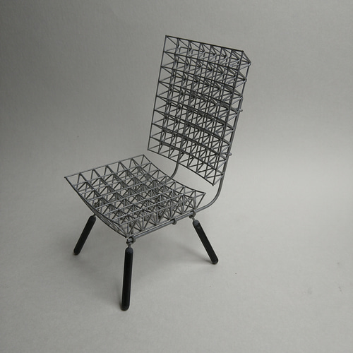 習作01 トラス 椅子 模型 ミニチュア 立体・オブジェ asahina 通販