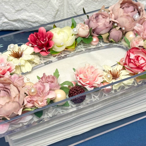 華やかフラワーティッシュボックスケース アクリル その他