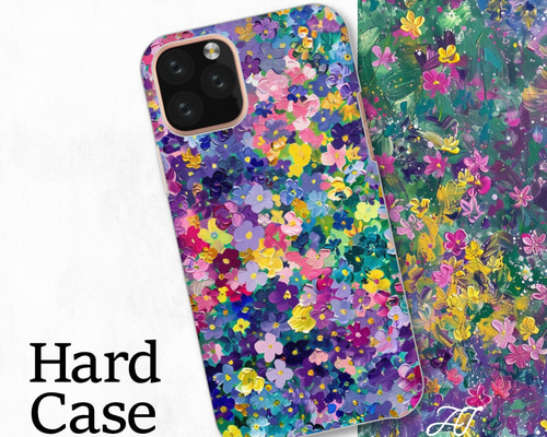 カラフル フラワー 可愛い おしゃれ 花柄 全機種対応スマホケース 背面