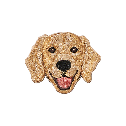 ステッカー ワッペン 刺繍 ゴールデンレトリバー ペットロス
