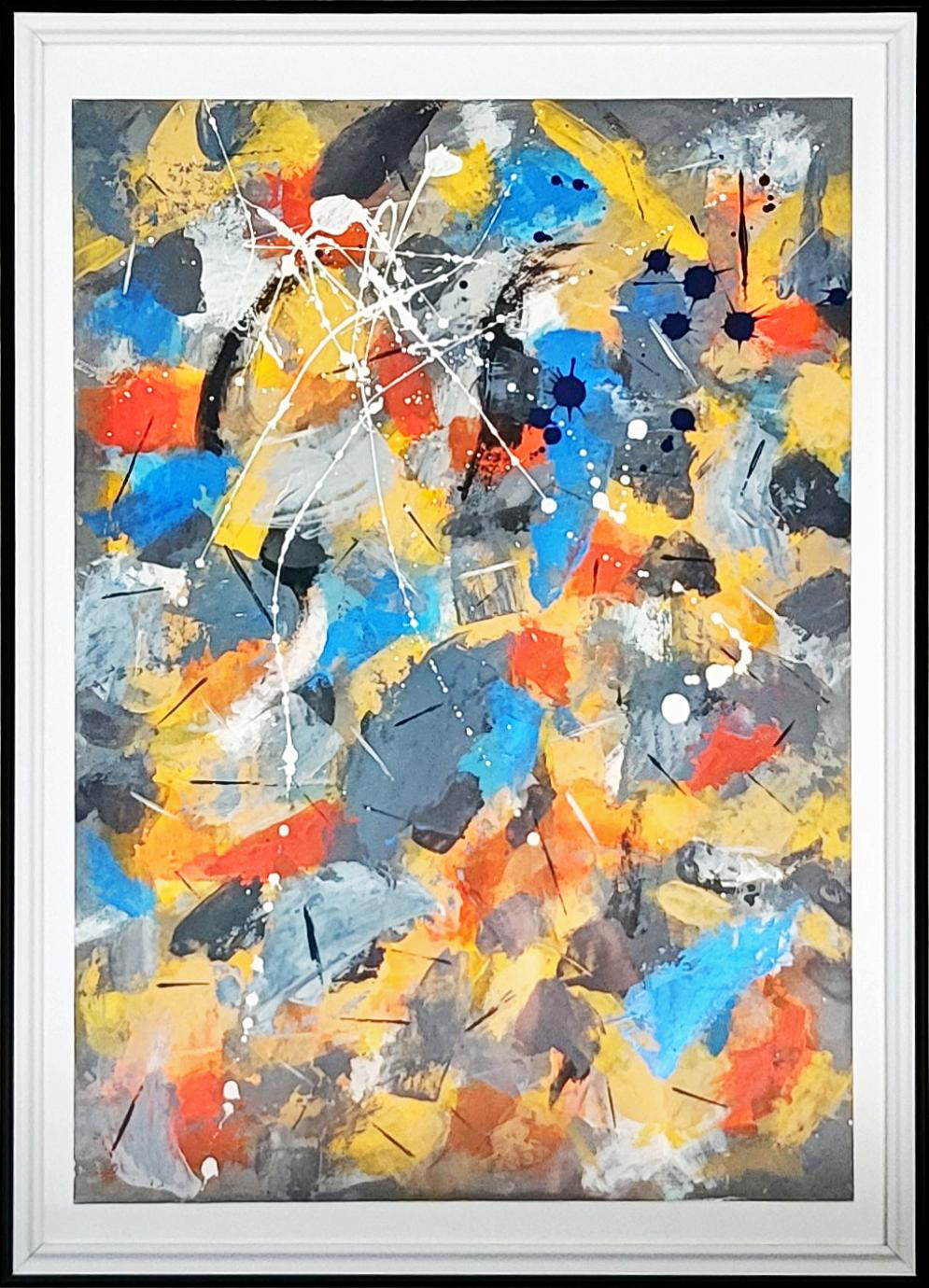 【専用】ランダムウォーク/ 抽象画 額縁セット 63×46㎝ モダンアート ランダムウォーク / 抽象画 63×46㎝ A2 額セット インテリア