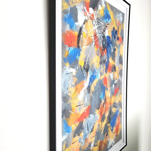 ランダムウォーク / 抽象画 63×46㎝ A2 額セット インテリア