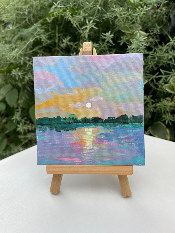 キャンバスアート、夕方の絵, 日の出の絵、川の景色、sunset キャンバスアート、夕方の絵, 日の出の絵、川の景色、sunset