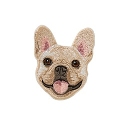 ステッカー ワッペン 刺繍 フレンチブルドッグ 犬 ペットロス