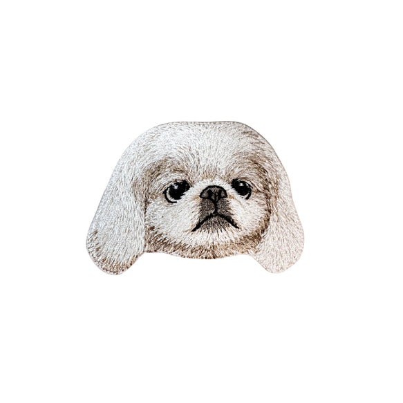 ステッカー ワッペン 刺繍 ペキニーズ 犬 dog ペットロス クリスマス