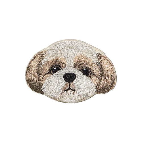 デコピンワッペン、シーズーワッペン ステッカー ワッペン 刺繍 シーズー 犬 dog ペットロス