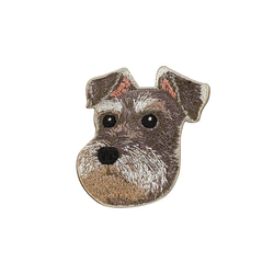 ステッカー ワッペン 刺繍 シュナウザー dog ペットロス