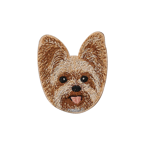 ステッカー ワッペン 刺繍 ヨークシャテリア dog ペットロス