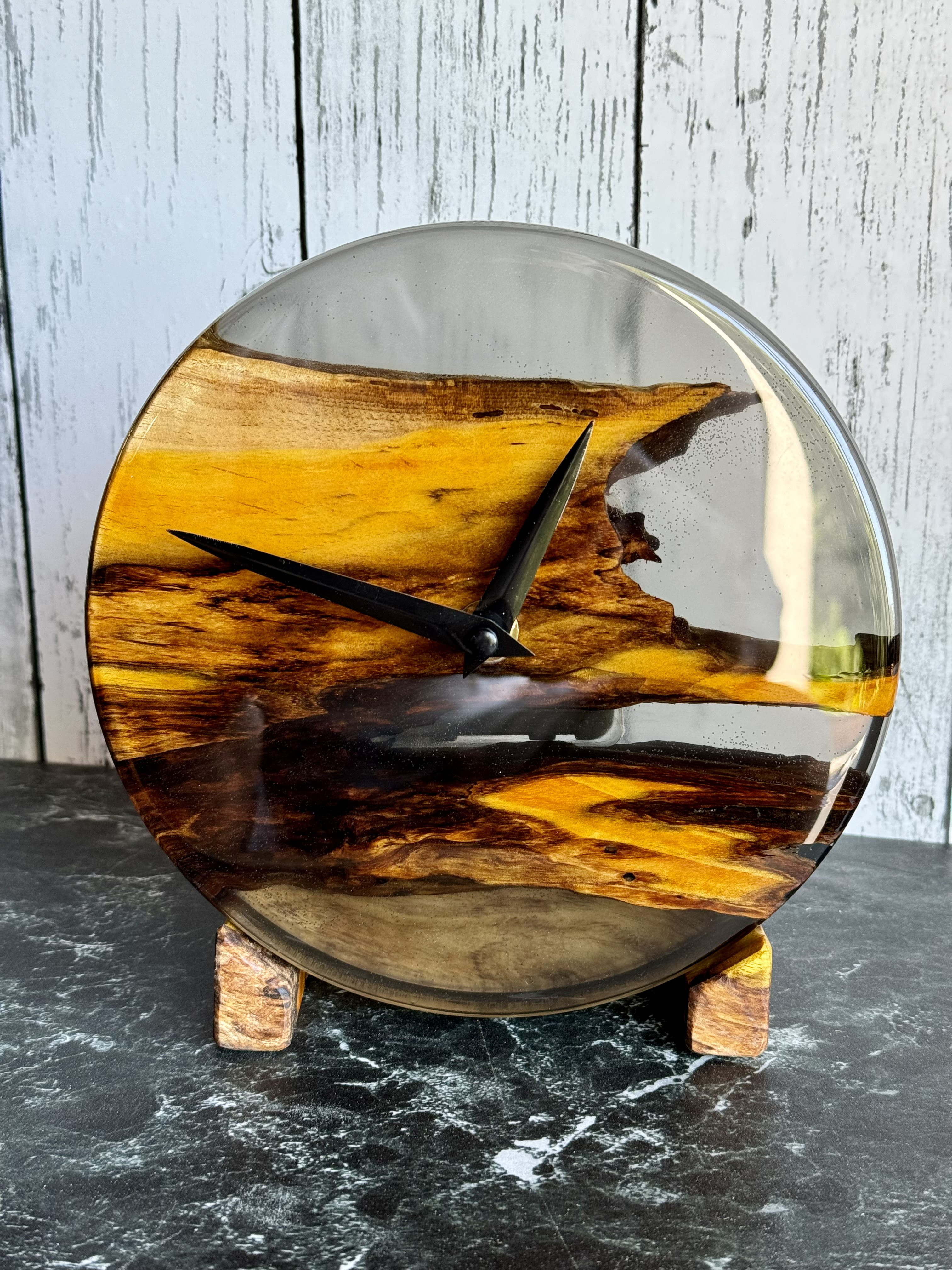 ウッドレジン置き時計〜雲竜〜