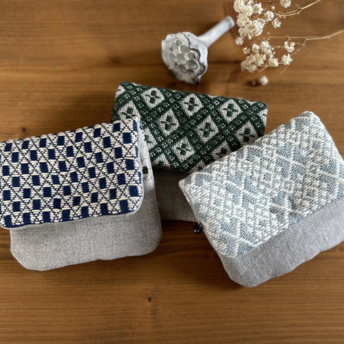 こぎん刺しミニ財布 ブルー その他ミニ財布・コンパクト財布