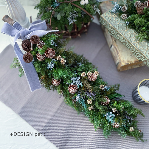 クリスマスガーランド++ プリザーブドフラワー +DESIGN petit 通販