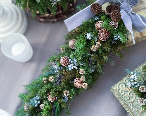 クリスマスガーランド　プリザーブドフラワー　クリスマスリース 74bb2263b7aebd45ec807d0315817f