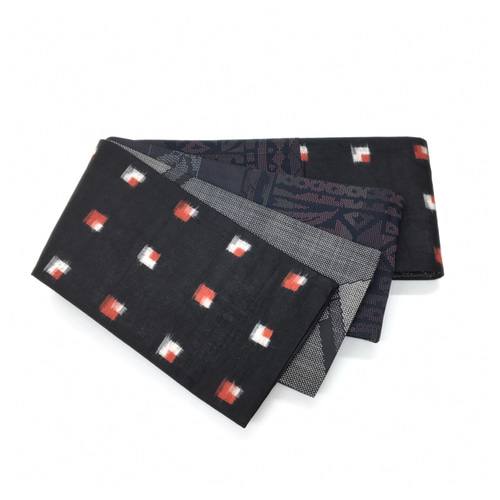 Q2462】Aお仕立て上がり正絹大島紬グレー地に幾何学模様