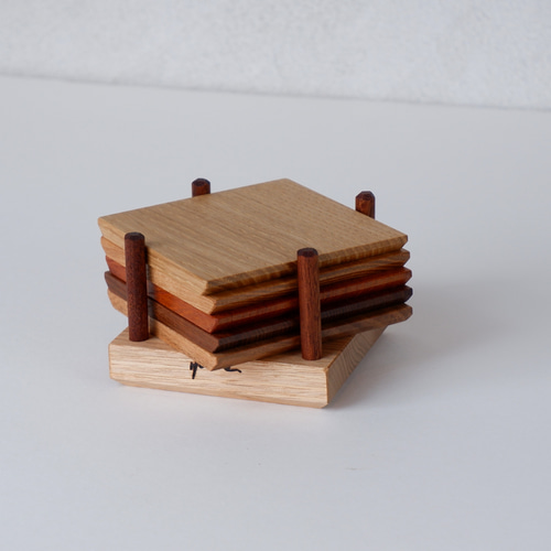 選べる木製コースター5枚セット 木製/木の種類が選べる/木の