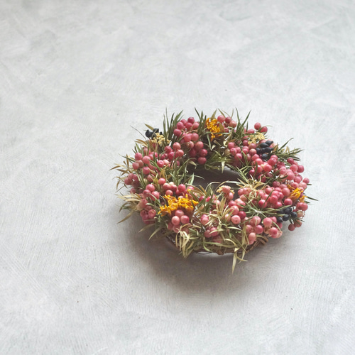 ペッパーベリーのミニリース 直径13cm ドライフラワー リース