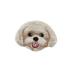 ステッカー ワッペン 刺繍 マルチーズ 犬 dog ペットロス クリスマス