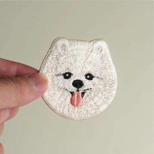 ステッカー ワッペン 刺繍 ポメラニアン dog ペットロス プレゼント