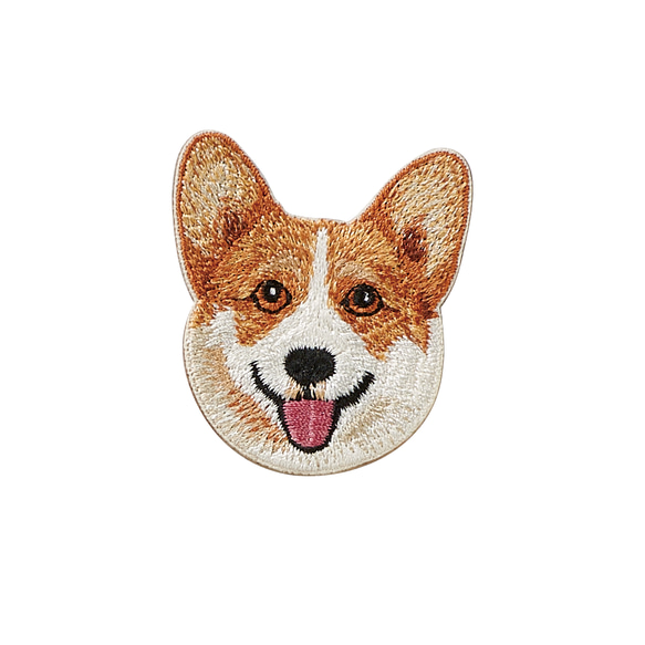 ステッカー ワッペン 刺繍 コーギー dog ペットロス クリスマス