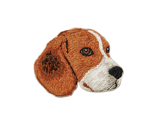 ステッカー ワッペン 刺繍 ビーグル 犬 dog ペットロス クリスマス