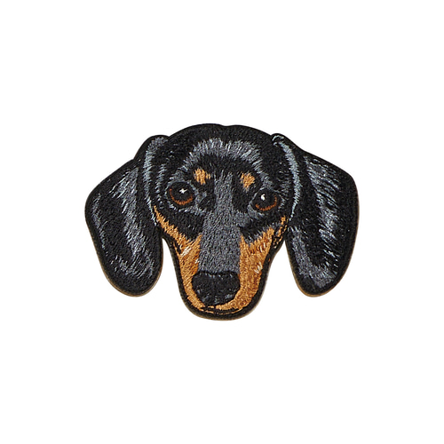 ステッカー ワッペン 刺繍 ダックスフンド dog ペットロス クリスマス