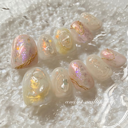 princess aurora ネイルチップ　成人式　結婚式　ブライダル 4枚目の画像