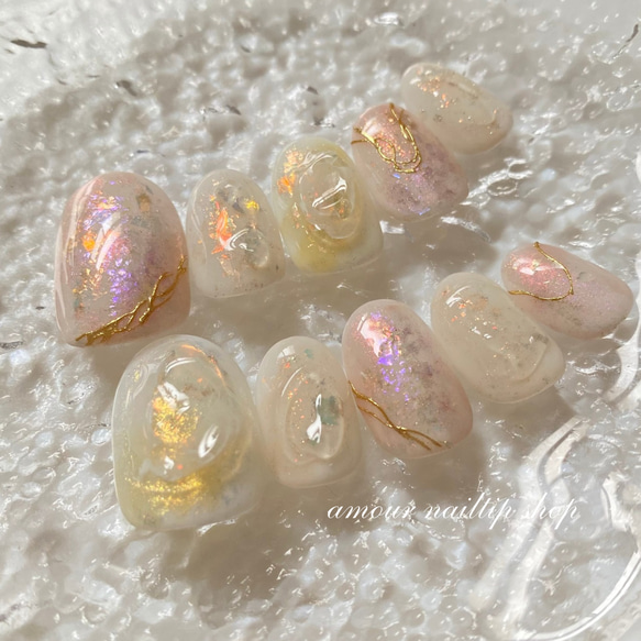 princess aurora ネイルチップ　成人式　結婚式　ブライダル 4枚目の画像