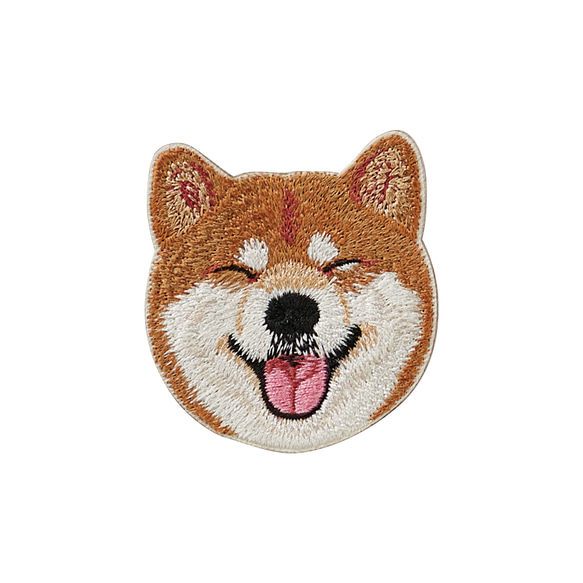 ステッカー ワッペン 刺繍 柴犬 赤柴 dog 犬 ペットロス