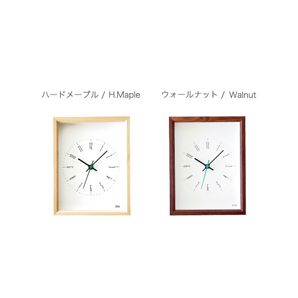 KATOMOKU dual use clock 10 ウォールナット km-147WRC 置き掛け兼用時計 静音 電波 2枚目の画像