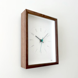 KATOMOKU dual use clock 10 ウォールナット km-147WRC 置き掛け兼用時計 静音 電波 8枚目の画像