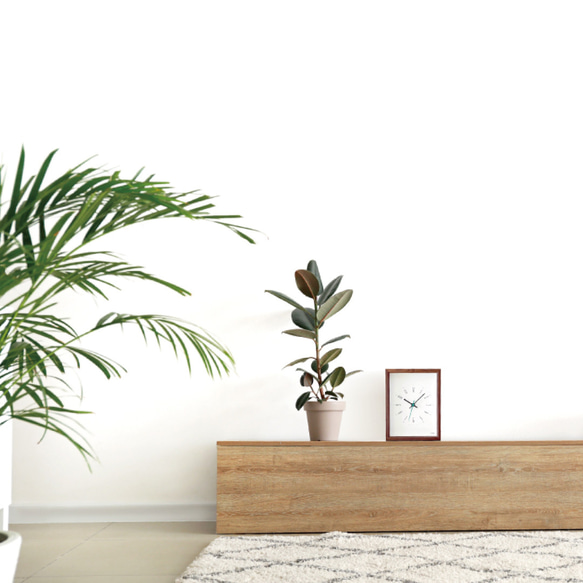 KATOMOKU dual use clock 10 ウォールナット km-147WRC 置き掛け兼用時計 静音 電波 10枚目の画像