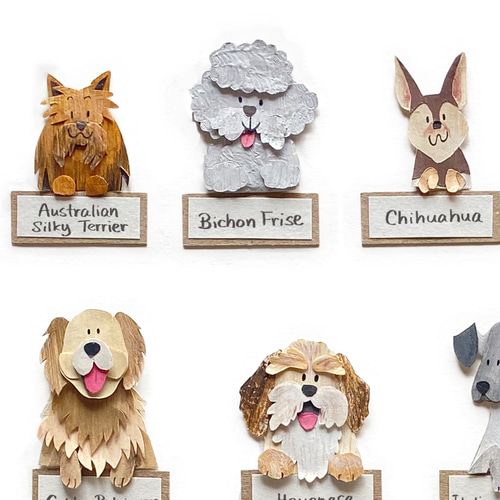 可愛い　犬　壁掛け　立体 ワンちゃん時計 3D リアル 立体 オーダー ペット 時計 似顔絵