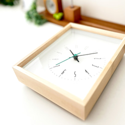 KATOMOKU dual use clock 10 ハードメープル km-147HMRC 置き掛け兼用時計 静音 電波 5枚目の画像