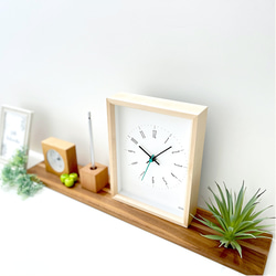 KATOMOKU dual use clock 10 ハードメープル km-147HMRC 置き掛け兼用時計 静音 電波 10枚目の画像