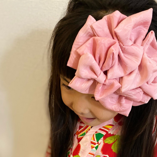 ピンク 七五三 ハーフ成人式 髪飾り ヘアアクセサリー トーク帽 