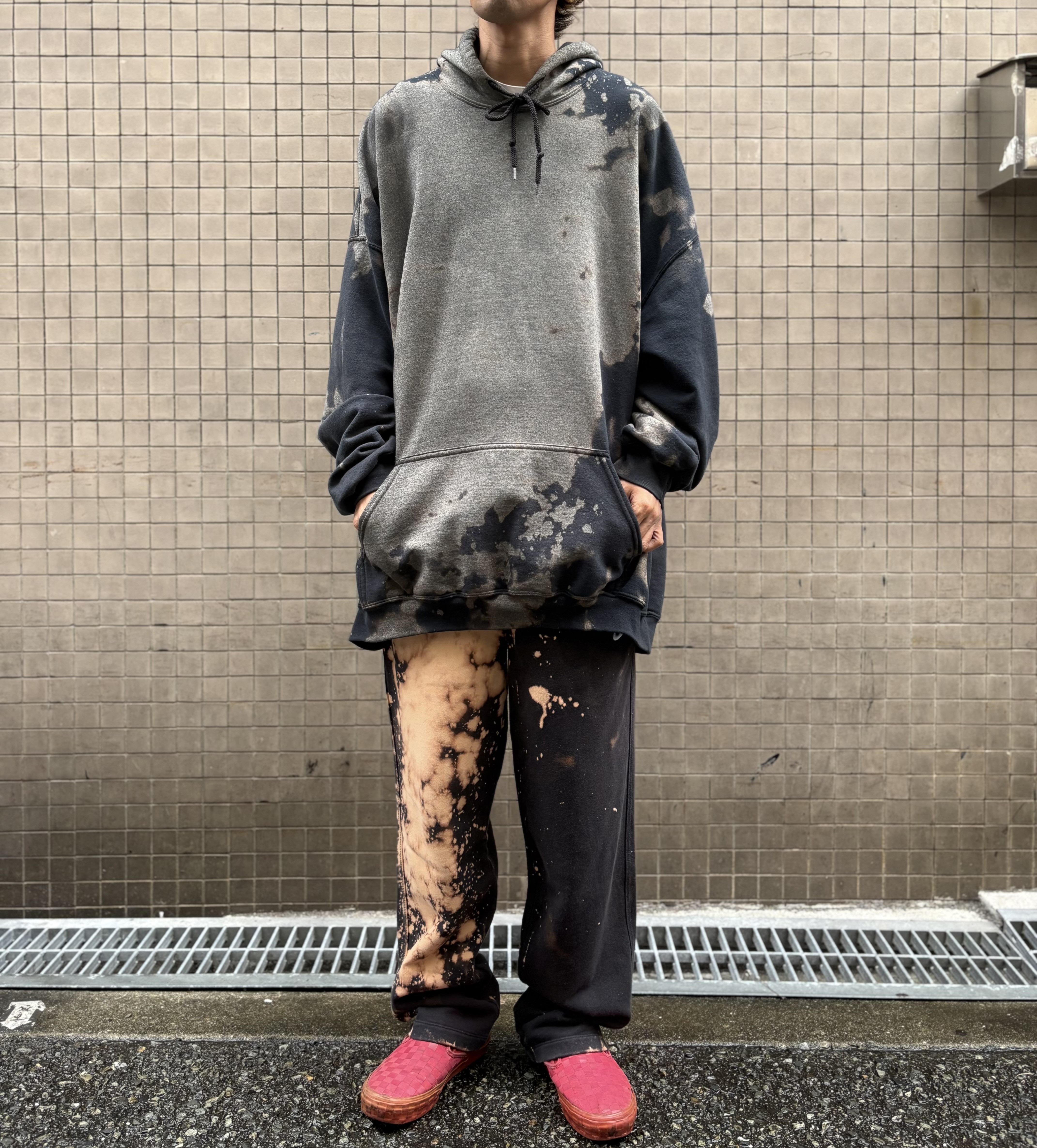 古着　ヴィンテージ　パンツ　スウェットパンツ　ブリーチパンツ　ナイキ　NIKE 個性派