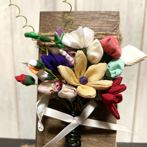 布花作品♡アレンジ 枯れない縫製布花 MIX・フラワーアレンジメントキット アート