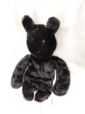 （希少） テディベアバック ダミエ柄 本毛皮 ミンク