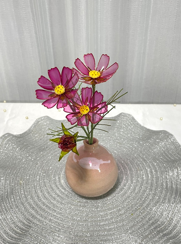 コスモス 〜ディップアート〜 アメリカンフラワー 秋桜 アート