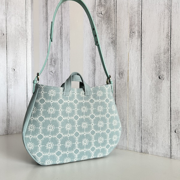 creema限定ミナペルホネン,anemoneミント、トートバッグ１点もの