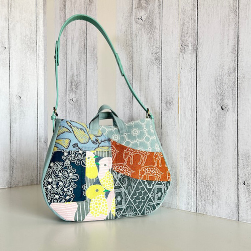 creema限定ミナペルホネン,anemoneミント、トートバッグ1点もの