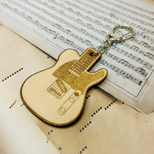 レラワッカ様オーダー品【名入れ無料】ギターキーホルダー エレキギター型キーホルダー】オリジナル、木製、レーザー彫刻、名入れ