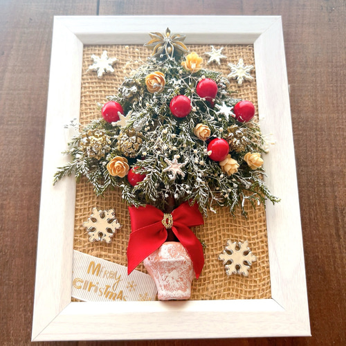 67.クリスマス アート作品 フレーム付き 67.クリスマス アート作品 フレーム付き クリスマスツリー