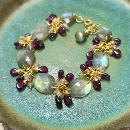 14kgf＊百花の蕾セット＊ピアス＆ブレスレット＊