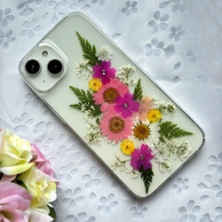 ほぼ全機種対応スマホケース❁】押し花スマホケース NO.514