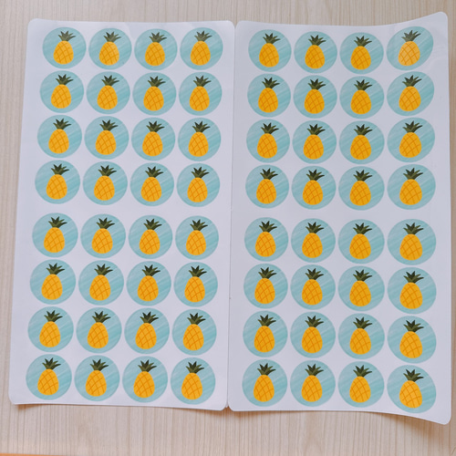 ぱいなっぷる様ご確認用 パイナップル ステッカー 30枚 シール 3cm シール Chiali米 通販