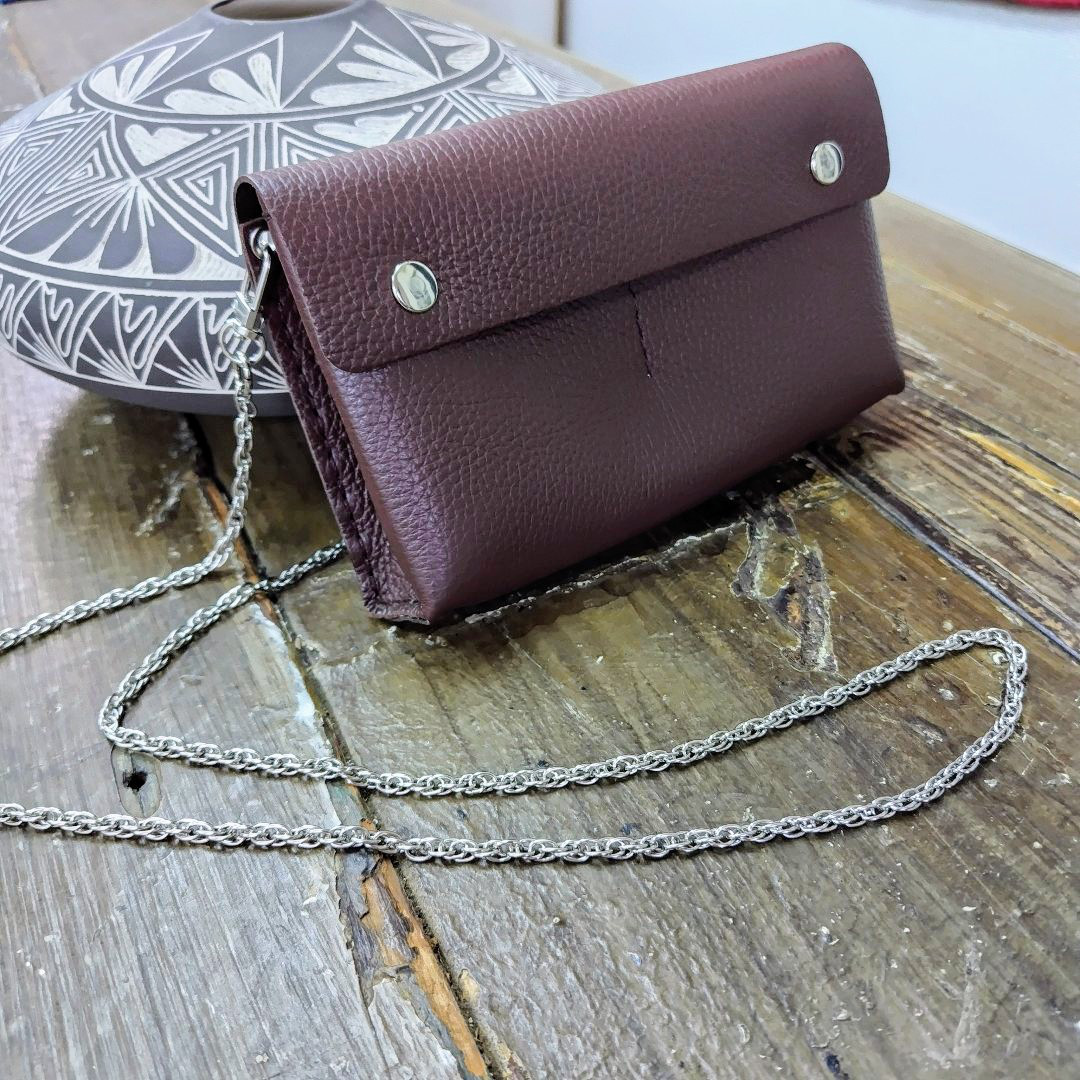 お財布機能付ミニショルダー「SPRING 」完成品(イタリアンレザー製)ブラウンレザー