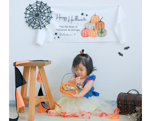 ハロウィン タペストリー️_パンプキン / Halloween Tapestry 飾り