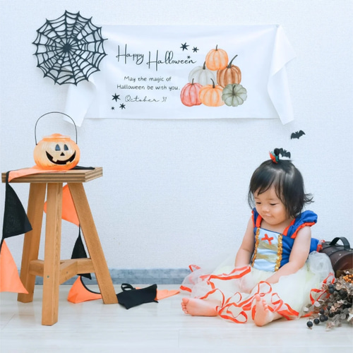 ハロウィン タペストリー️_パンプキン / Halloween Tapestry 飾り