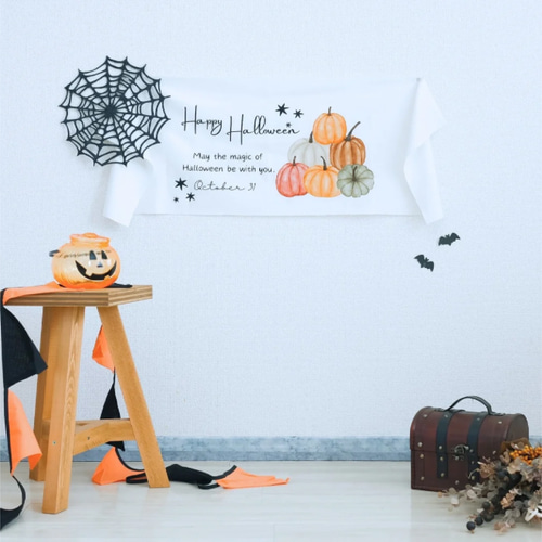 ハロウィン タペストリー️_パンプキン / Halloween Tapestry 飾り