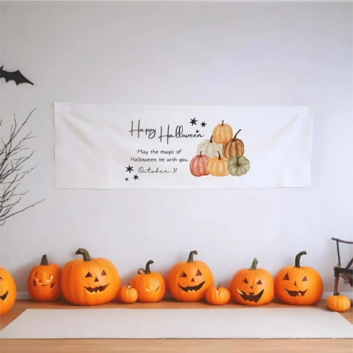 ハロウィン タペストリー️_パンプキン / Halloween Tapestry 飾り